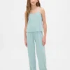 Ensemble de pyjama pour enfant avec débardeur en pointelle recyclé