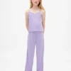 Ensemble de pyjama pour enfant avec débardeur en pointelle recyclé