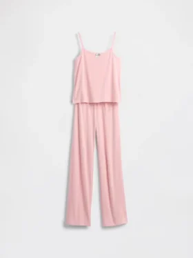 Ensemble de pyjama pour enfant avec débardeur en pointelle recyclé