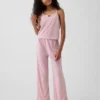 Ensemble de pyjama pour enfant avec débardeur en pointelle recyclé