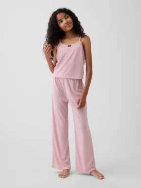 Ensemble de pyjama pour enfant avec débardeur en pointelle recyclé