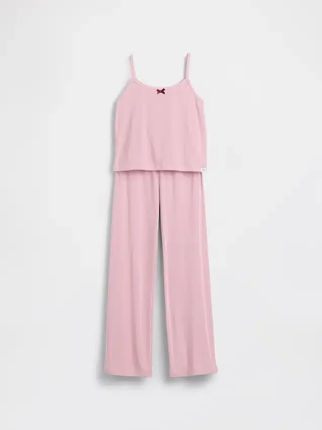 Ensemble de pyjama pour enfant avec débardeur en pointelle recyclé