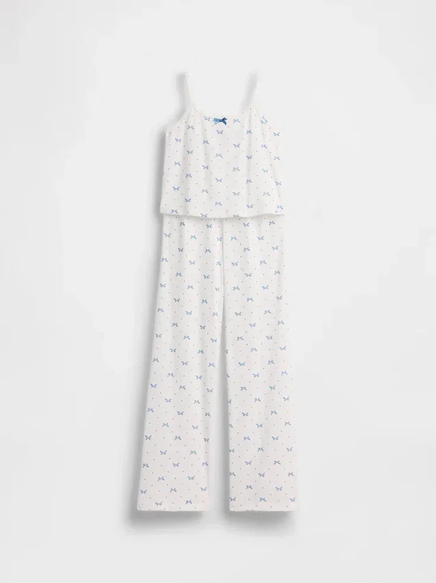 Ensemble de pyjama pour enfant avec débardeur en pointelle recyclé