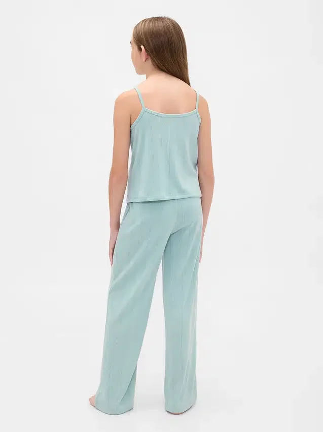 Ensemble de pyjama pour enfant avec débardeur en pointelle recyclé