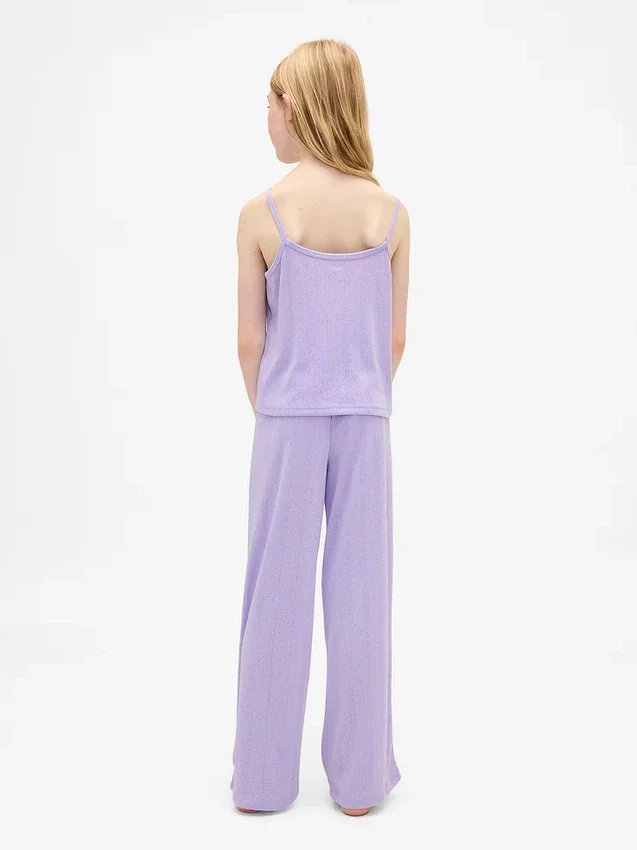 Ensemble de pyjama pour enfant avec débardeur en pointelle recyclé