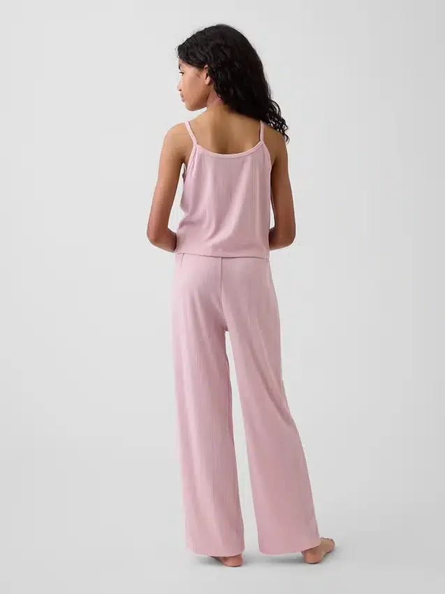 Ensemble de pyjama pour enfant avec débardeur en pointelle recyclé