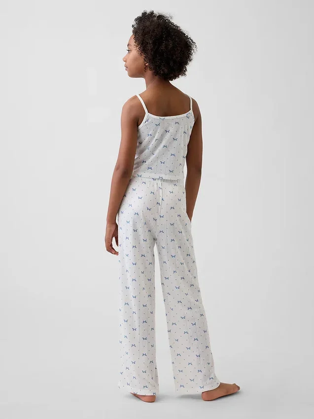 Ensemble de pyjama pour enfant avec débardeur en pointelle recyclé