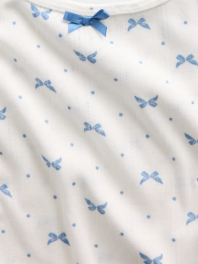 Ensemble de pyjama pour enfant avec débardeur en pointelle recyclé