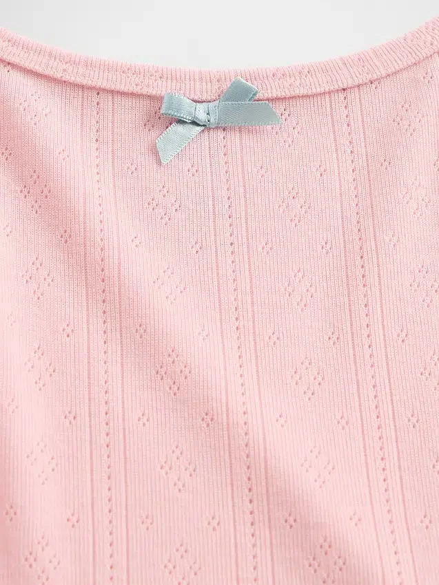 Ensemble de pyjama pour enfant avec débardeur en pointelle recyclé