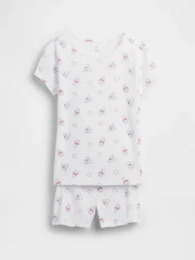 Ensemble de pyjama pour enfant Winnie l’ourson en coton brossé bio avec Shorts