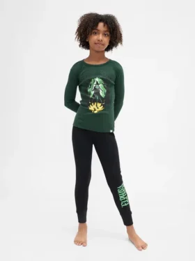 Ensemble de pyjama pour enfants « Wicked » en coton brossé bio