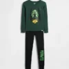 Ensemble de pyjama pour enfants « Wicked » en coton brossé bio