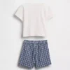 Ensemble de T-shirt à motif « Baby Lobster » et Short à carreaux