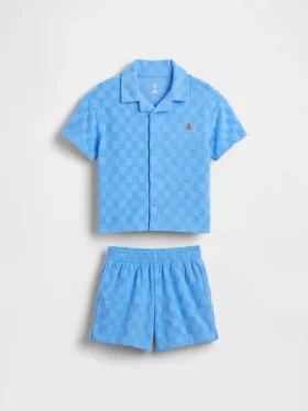 Ensemble de vacances en éponge à carreaux pour Bébé & Enfant