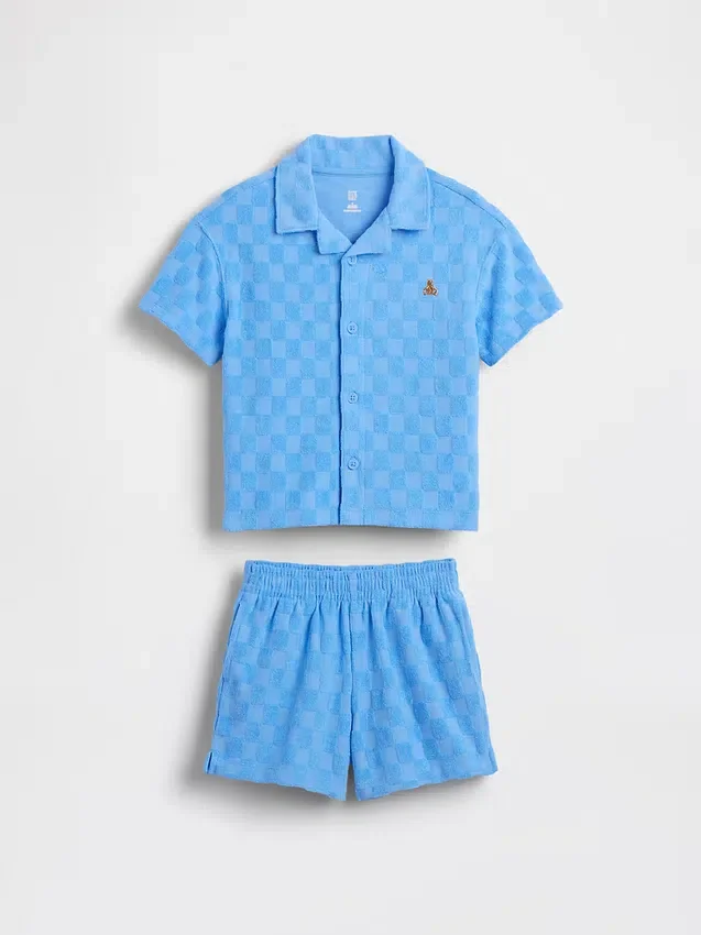 Ensemble de vacances en éponge à carreaux pour Bébé & Enfant