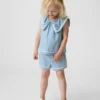 Ensemble en denim avec nœud pour Bébé & Enfant