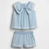 Ensemble en denim avec nœud pour Bébé & Enfant