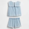 Ensemble en denim avec nœud pour Bébé & Enfant
