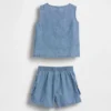 Ensemble en denim avec poche pour bébé