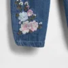 Ensemble en denim à motifs floraux pour bébé