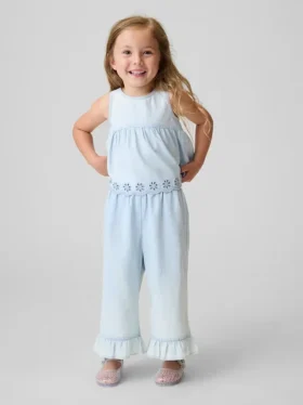 Ensemble en denim à œillets pour Bébé & Enfant