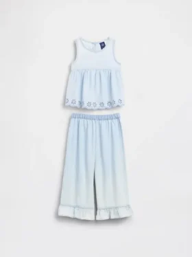 Ensemble en denim à œillets pour Bébé & Enfant