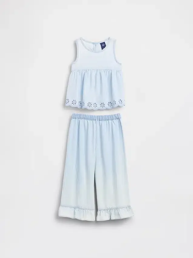 Ensemble en denim à œillets pour Bébé & Enfant