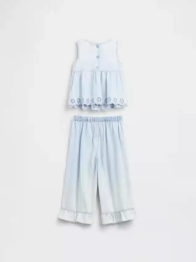 Ensemble en denim à œillets pour Bébé & Enfant