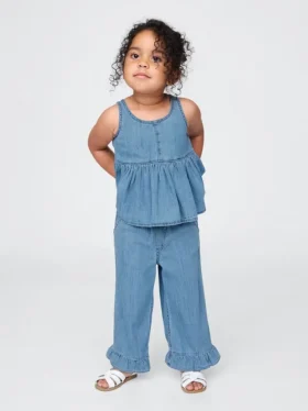 Ensemble en denim à volants pour Bébé & Enfant