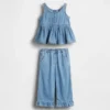 Ensemble en denim à volants pour Bébé & Enfant
