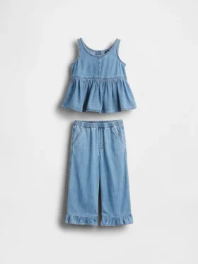 Ensemble en denim à volants pour Bébé & Enfant
