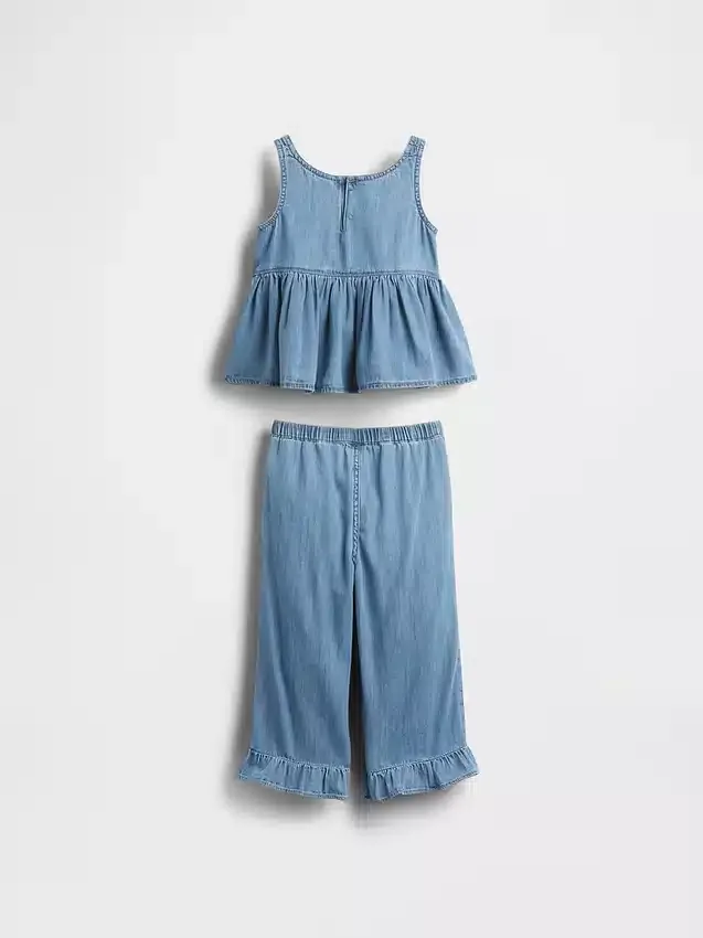 Ensemble en denim à volants pour Bébé & Enfant