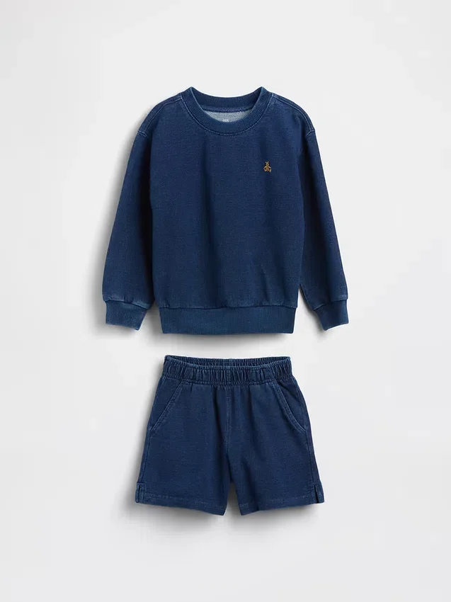 Ensemble en tissu éponge indigo pour Bébé & Enfant