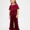 Ensemble en velours à volants pour Bébé & Enfant