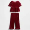 Ensemble en velours à volants pour Bébé & Enfant