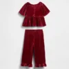 Ensemble en velours à volants pour Bébé & Enfant