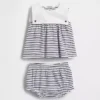 Ensemble marin pour bébé en coton bio
