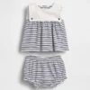 Ensemble marin pour bébé en coton bio