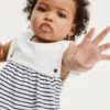 Ensemble marin pour bébé en coton bio