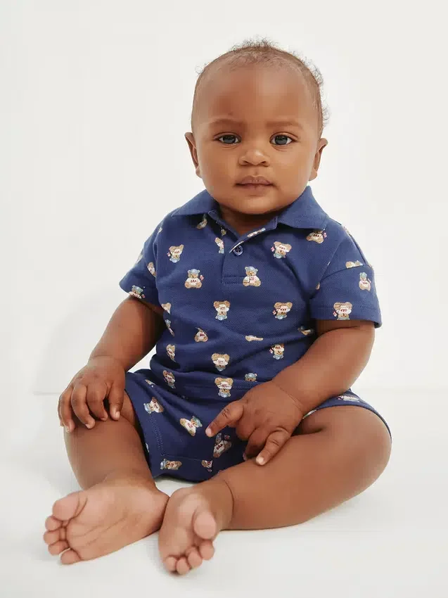 Ensemble pour bébé avec polo en piqué Brannan Bear