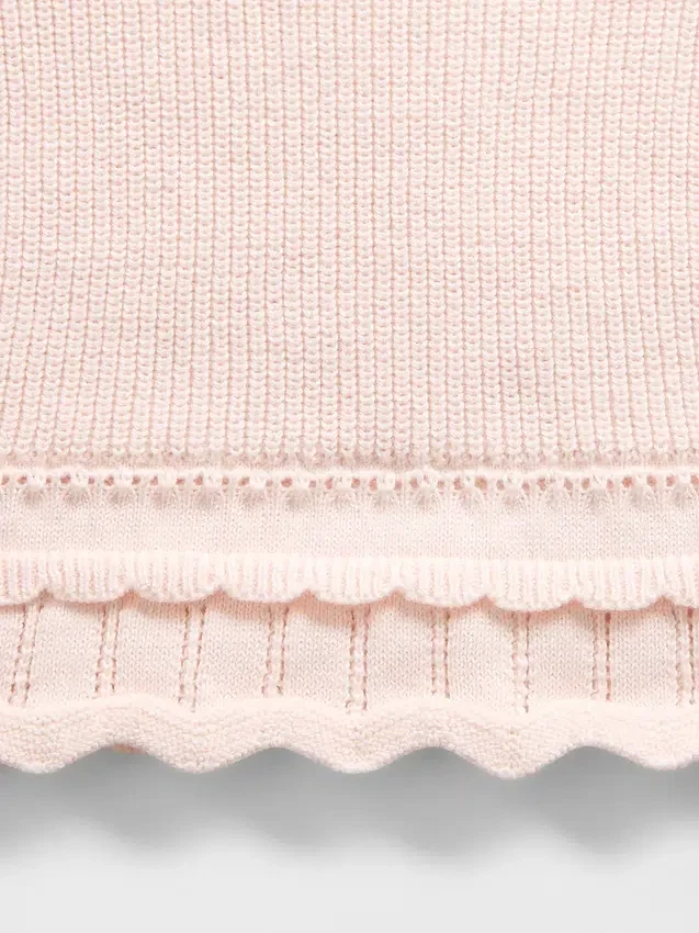 Ensemble pour bébé avec pull festonné