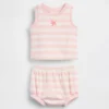 Ensemble pour bébé en tissu éponge rayé