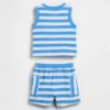 Ensemble pour bébé en tissu éponge rayé