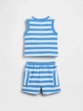 Ensemble pour bébé en tissu éponge rayé