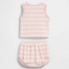 Ensemble pour bébé en tissu éponge rayé
