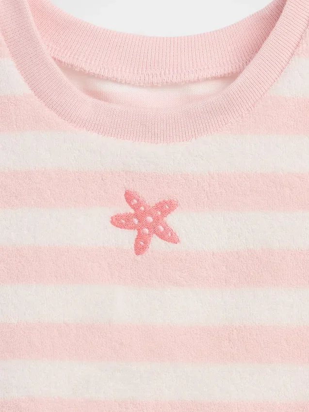 Ensemble pour bébé en tissu éponge rayé