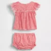 Ensemble pour bébé en vichy à œillets