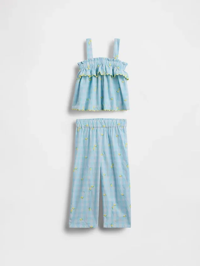 Ensemble pour bébé & enfant à carreaux jaune citron