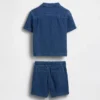 Ensemble pour Bébé & Enfant en denim et gaze de coton