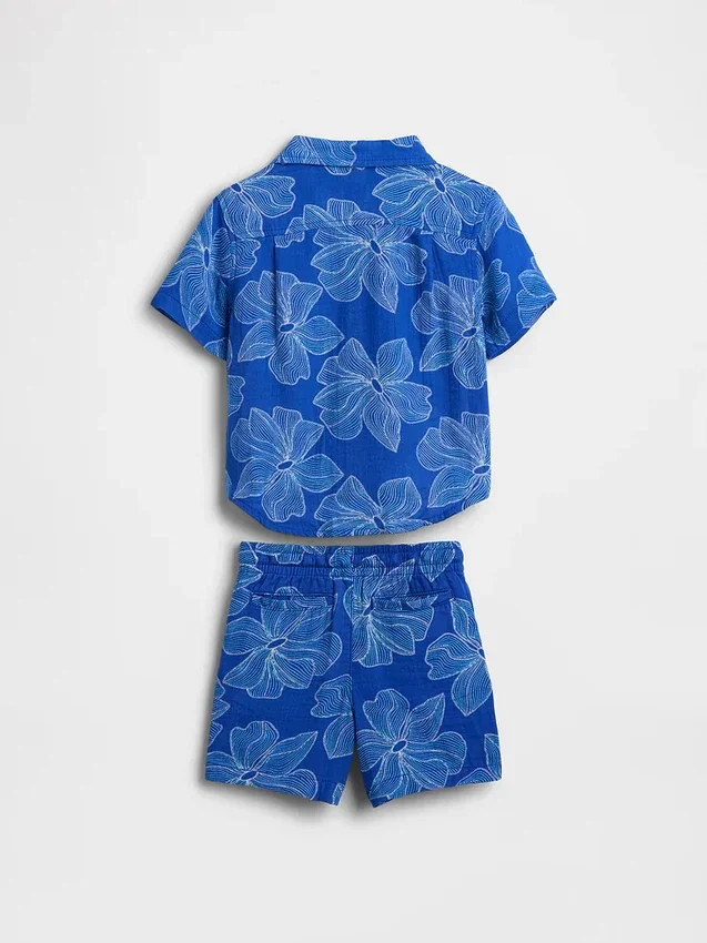 Ensemble pour Bébé & Enfant en gaze de coton à motifs floraux